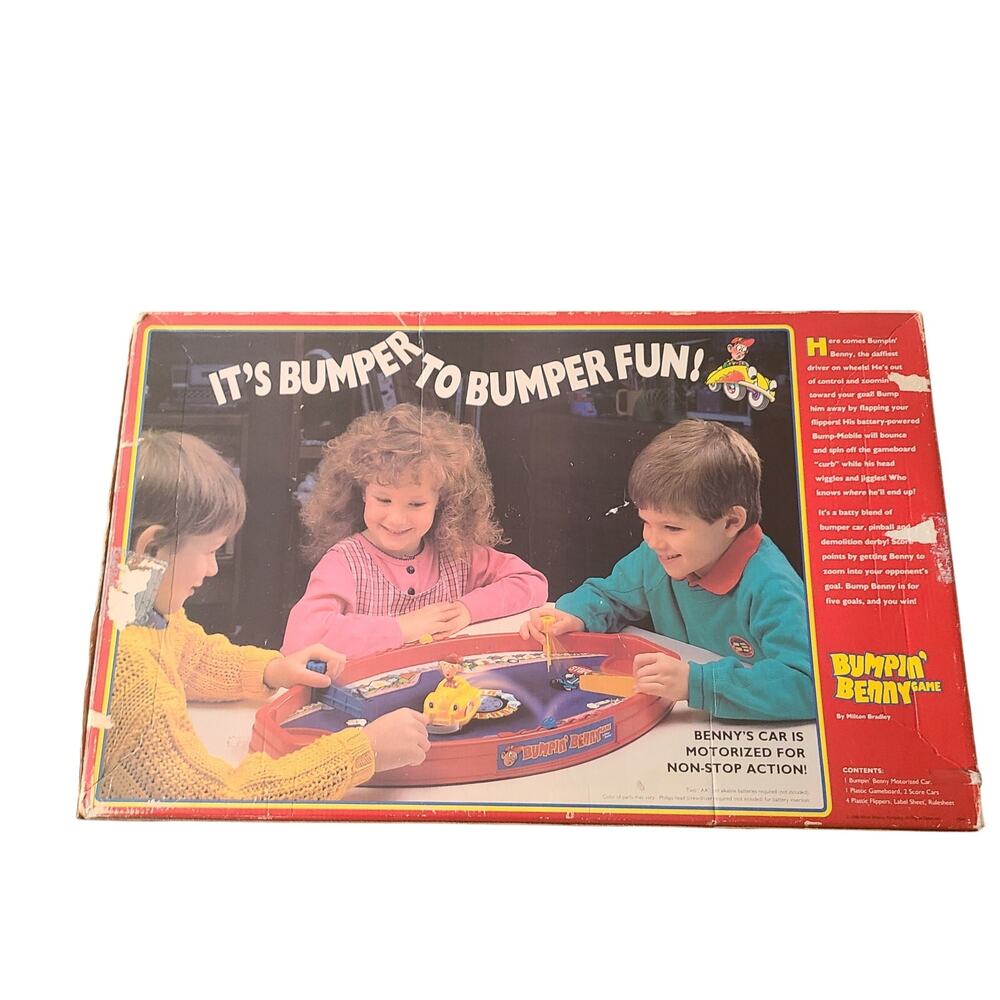 Rare VTG Milton Bradley Bumpin Benny Board Game 1988 Motorized - used